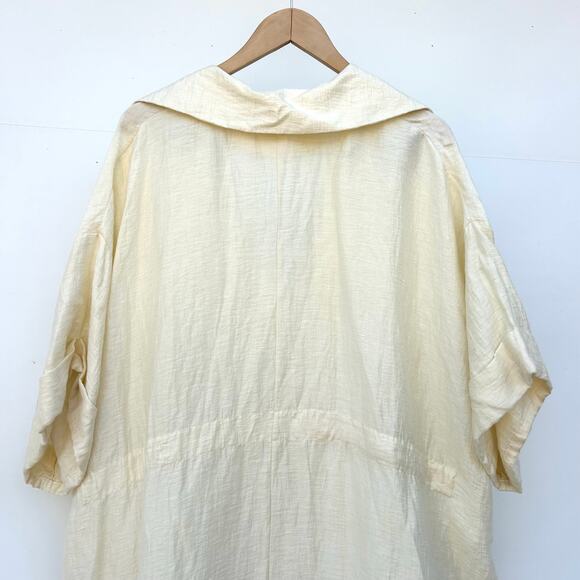 Hope Stockholm Plaza Linen Maxi Dress Scandinavian Ecru Cream Oversized 34 - Picture 12 of 13
